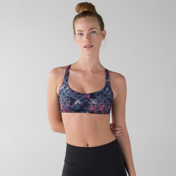 Lululemon Sports Bra in Windy Blooms Regal Plum Multi Size 12 - Picture 1 of 4